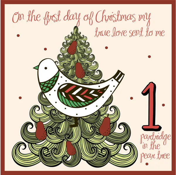 The 12 days of christmas — Stock Vector