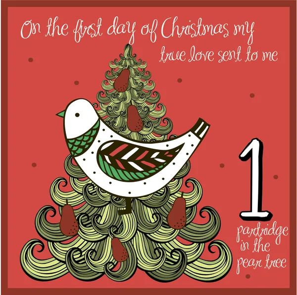 The 12 days of christmas — Stock Vector