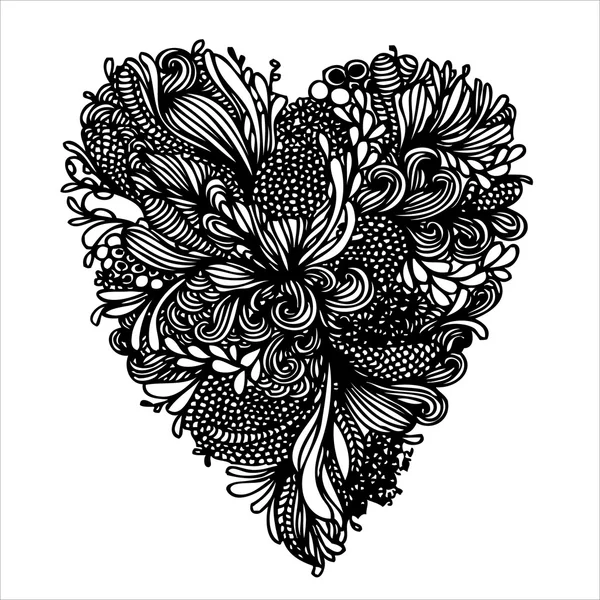 Floral heart — Stock Vector