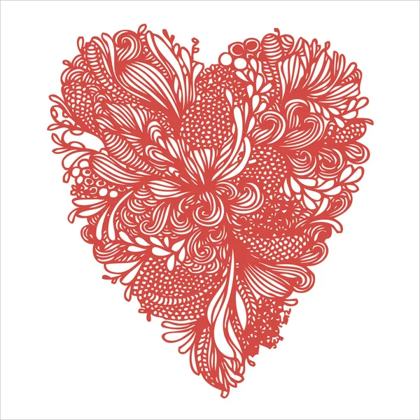 Floral heart — Stock Vector