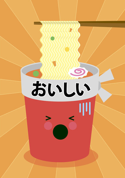 Instant noodles with delicious