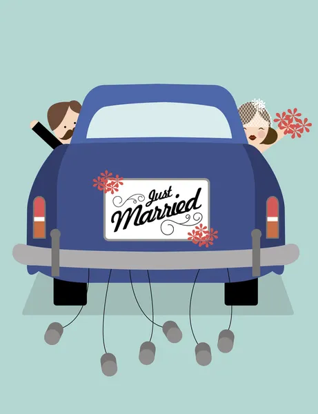 Just married — Stock Vector