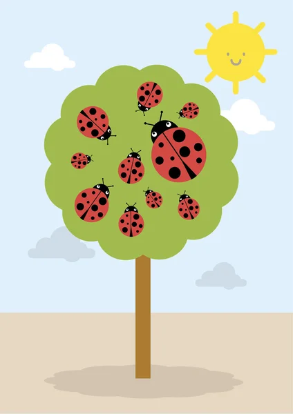 夫人 bug 树 — 图库矢量图片