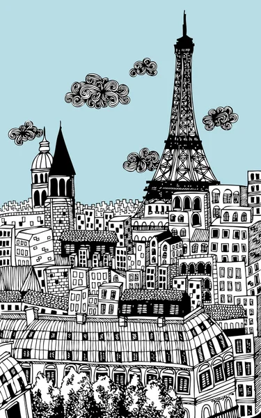 Torre Eiffel de París — Vector de stock