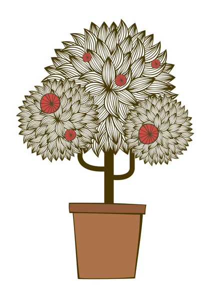 Plante en pot — Image vectorielle