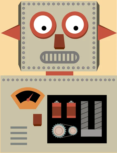 Retro vintage robot — Stock Vector