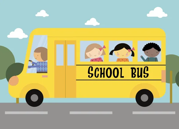 Школьный автобус — стоковый вектор