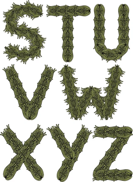 Groene lettertype — Stockvector