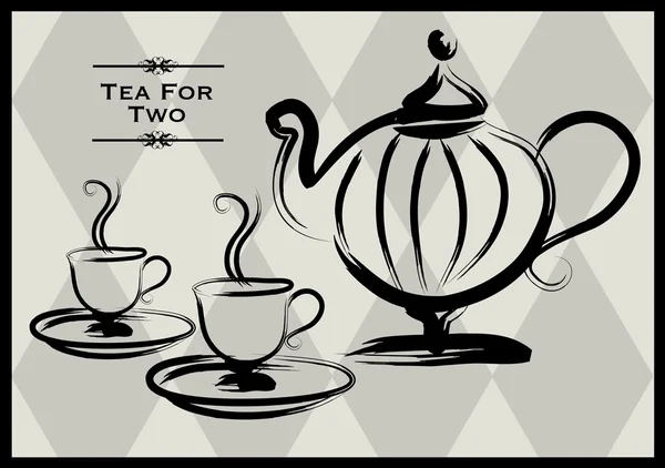 Τσάι για δύο — Διανυσματικό Αρχείο