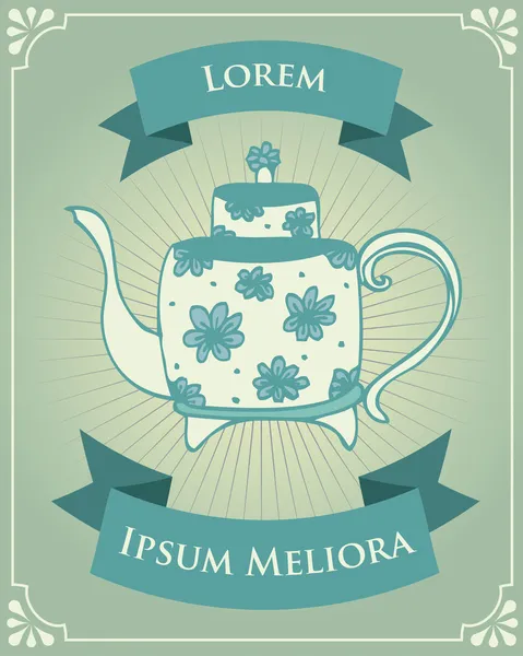 Vintage Tea Poster — Stockvektor