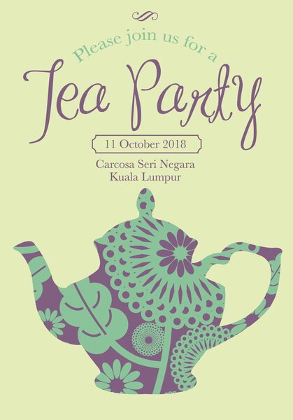 Tea party invitation card
