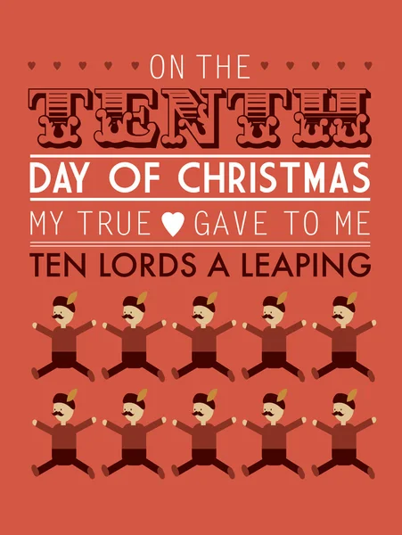 Десятый день Рождества — стоковый вектор