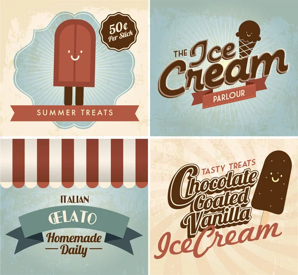 Crèmes glacées — Image vectorielle