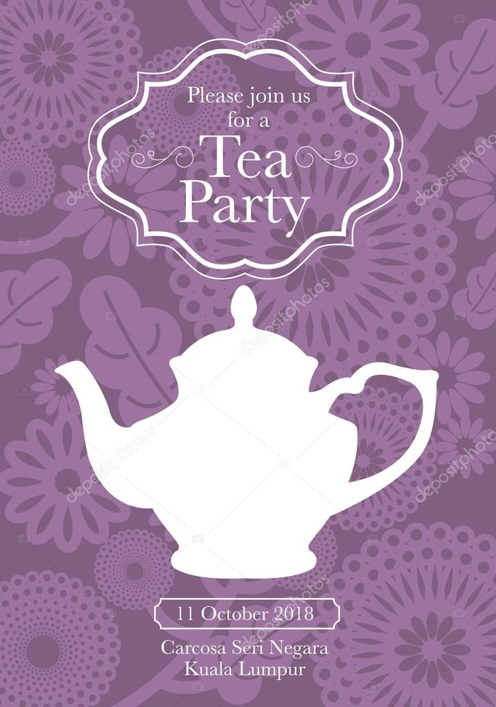 Tea party invitation card
