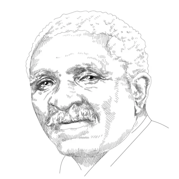 George Washington Carver Americano Nerd Micologista Químico Educador Professor Pregador — Vetor de Stock