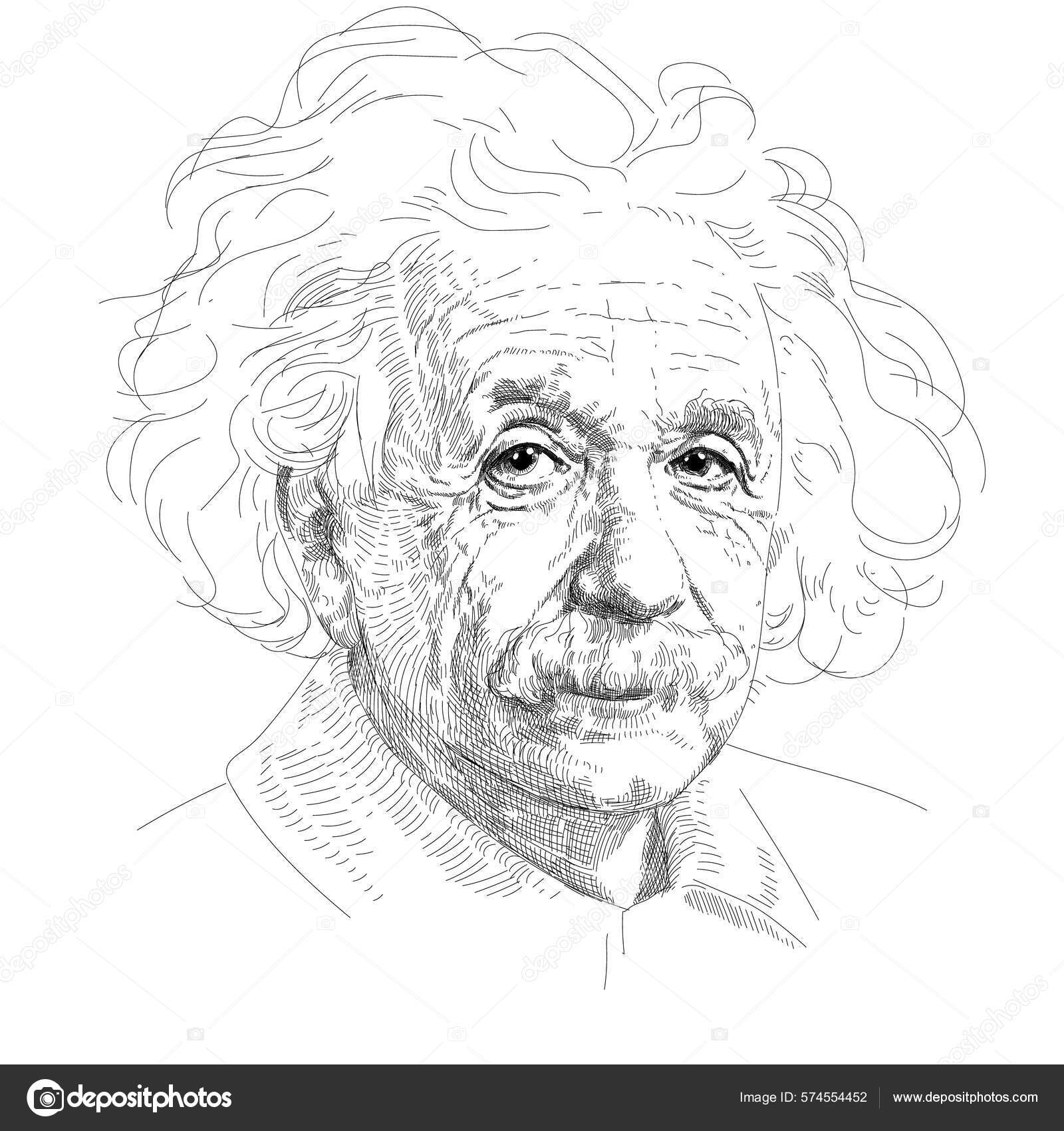 Albert Einstein Era Fisico Teorico Nascido Alemanha Amplamente Reconhecido Como Vetor de liogkih 574554452