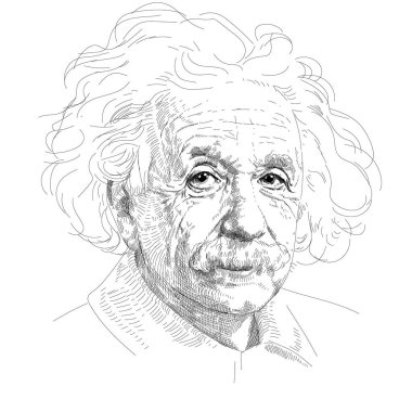Albert Einstein was a German-born theoretical physicist, widely acknowledged to be one of the greatest and most influential physicists of all time clipart