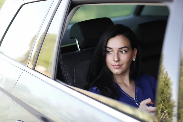 Businesswoman Car Passanger — Stock Photo, Image