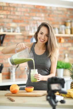 Food vlogger in the kitchen