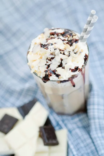 Delicious Latte Whipped Cream Chocolate Top — Photo