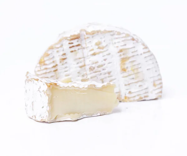 Вкусный Сыр Белом Фоне — стоковое фото