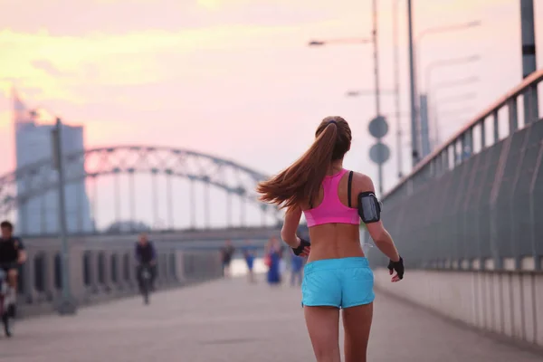 Sport Outdoor Beautiful Girl Street — Stock Photo, Image