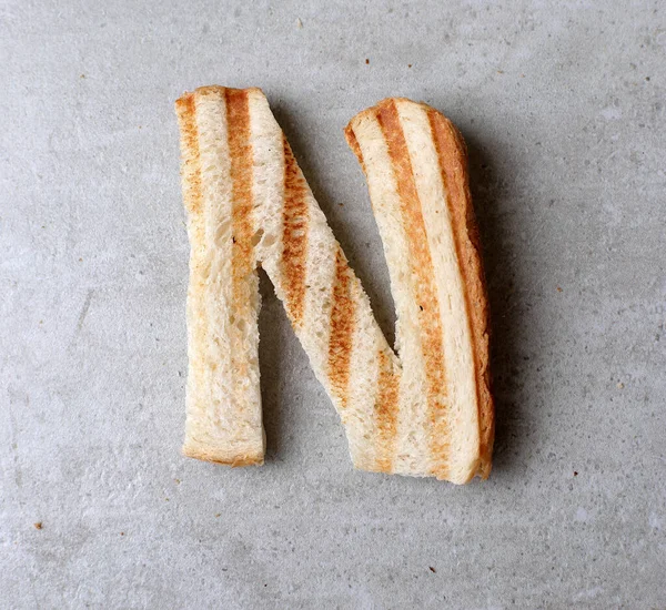 Toastbrot Auf Dem Tisch — Stockfoto