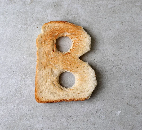 Ekmek Kızartma Mektupları Masada — Stok fotoğraf