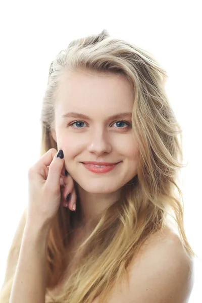 Woman Blond Hair Close — Stock Photo, Image