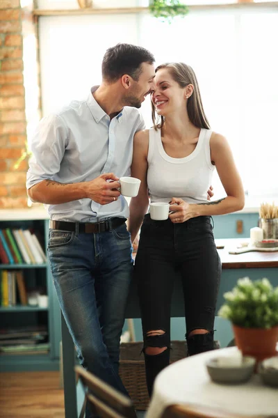 Relazione Bella Coppia Casa — Foto Stock