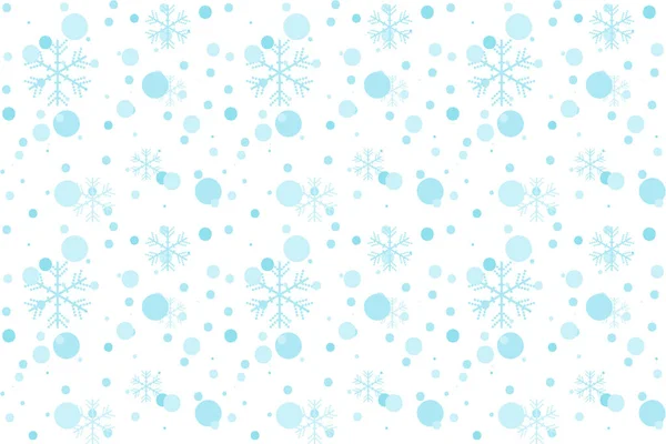 Snowflakes Seamless Pattern Vector Winter Texture Background Wallpaper Packaging Textiles — Stock Vector