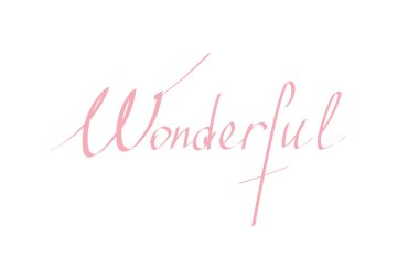 Harika bir metin. Elle yazılmış bir kelime. Harf.