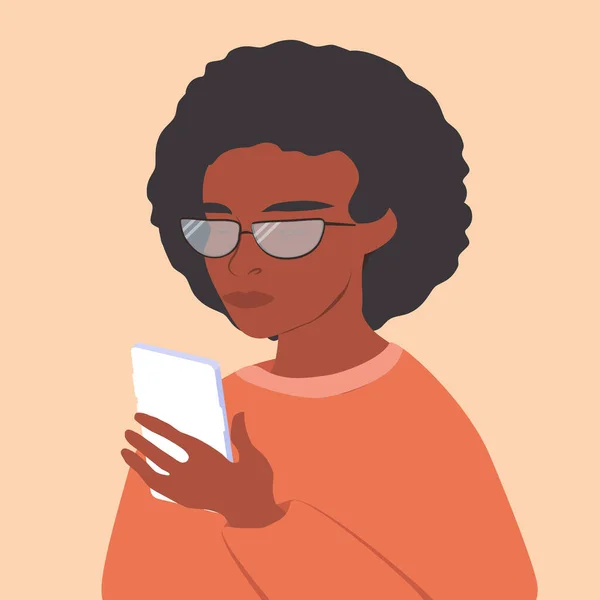 Ilustração Vetorial Sobre Tema Comunicação Line Navegação Internet Uma Mulher —  Vetores de Stock