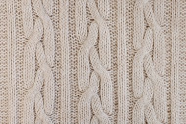 Yünlü örgü süveter dokusu. Düzeniniz için kumaş arkaplanı