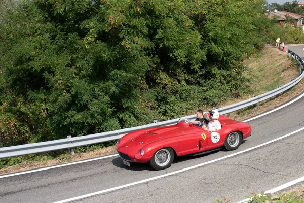Piacenza Italy 25Th Silver Flag Historical Car Parading Ferrari 250 — Stock Photo, Image