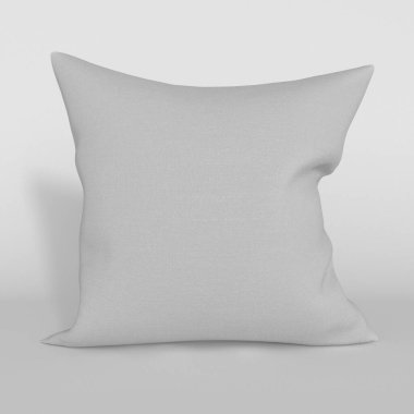 Beyaz arka planda beyaz yastık, tasarım için şablon. Yastık modeli