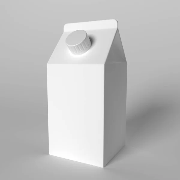 三维模拟牛奶 果汁四包包装 — 图库照片