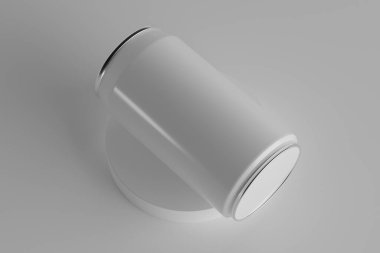 3D modelleme şarap, bira ve meşrubat için boş teneke kutular.