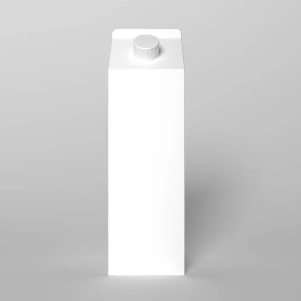Візуалізація Макет Упаковки Коробки Молока Кефіру Йогурту Соку — стокове фото