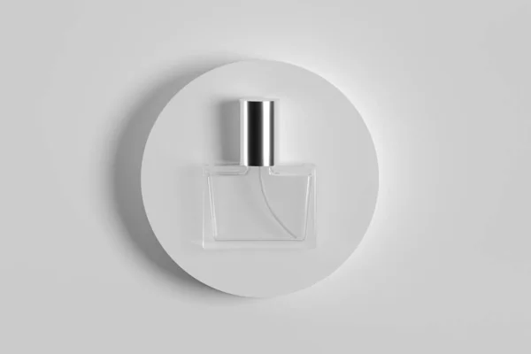 Rendering Perfume Packaging Mockup Stand Top View Place Design — Stock Photo, Image