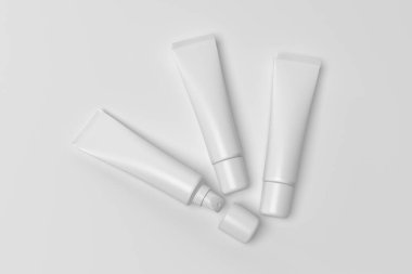 packaging template for lip balm tube mockup for design 3d render