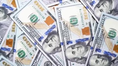 a lot of dollars dollars dollars close-up. rotation