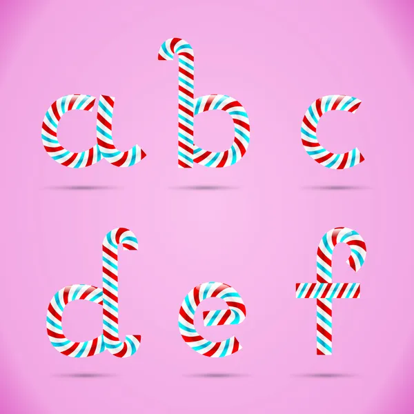 Des lettres de bonbons. Alphabet bonbons . — Image vectorielle