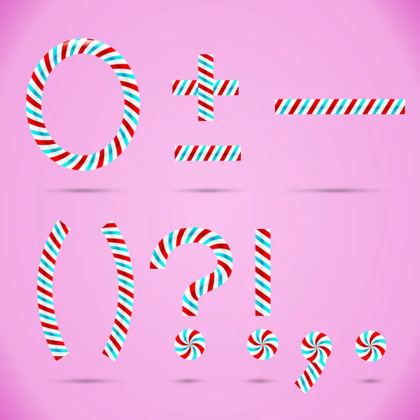 Des lettres de bonbons. Alphabet bonbons . — Image vectorielle