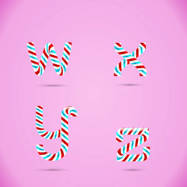 Des lettres de bonbons. Alphabet bonbons . — Image vectorielle