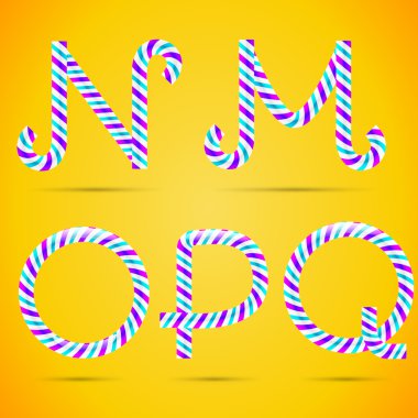 şeker mektuplar. şeker alfabesi.