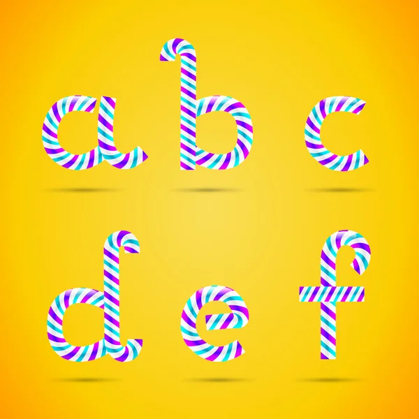 Des lettres de bonbons. Alphabet bonbons . — Image vectorielle