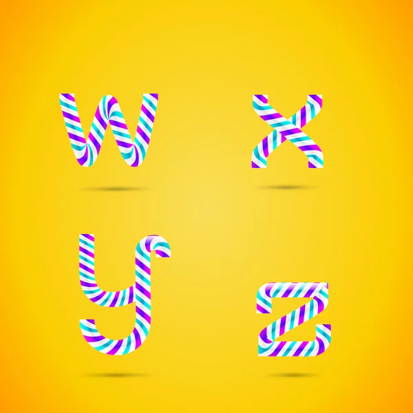 Des lettres de bonbons. Alphabet bonbons . — Image vectorielle