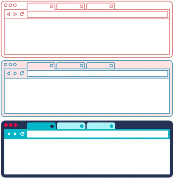 Design de navegador plano vetorial —  Vetores de Stock