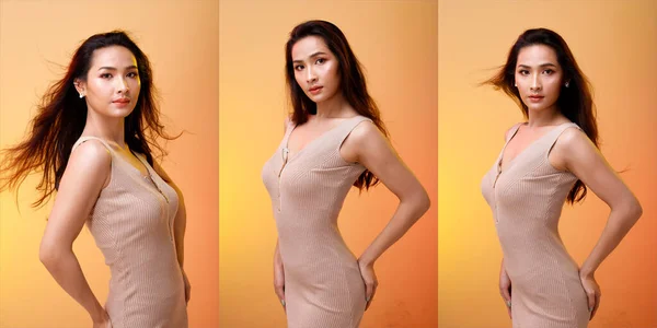 Half Body Portrait 20S Asian Lgbtqia Woman Schwarzes Haar Weiße — Stockfoto
